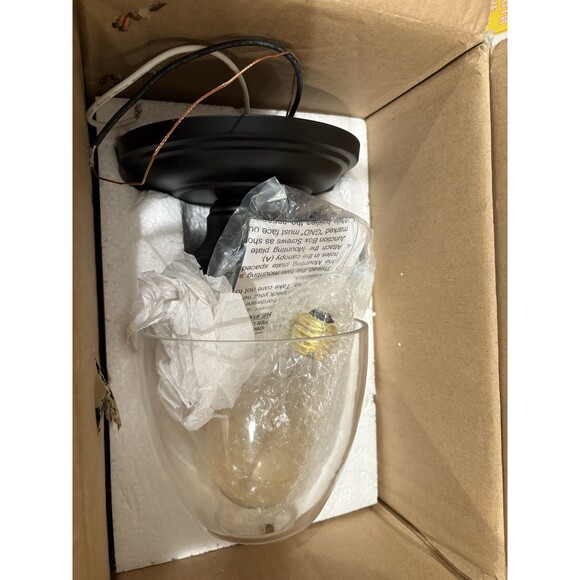 Montgomery 1 Light 5 inch Black Flush Mount Ceiling Light Brand New In Box - Picture 4 of 5